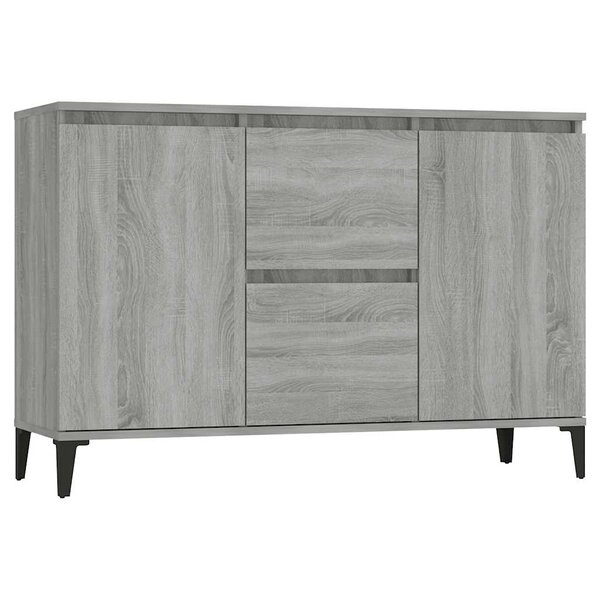 vidaXL Buffet Sonoma gris 102x35x70 cm Bois d'ingénierie