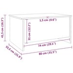 vidaXL Table basse Chêne marron 80x55 5x41 5 cm Bois d'ingénierie