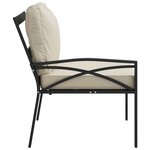 vidaXL Chaises de jardin avec coussins sable 2 Pièces 62x75x79 cm acier