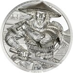 Pièce de monnaie en Argent 25 Dollars g 155.5 (5 oz) Millésime 2025 SAMURAI (PRÉCOMMANDE)