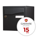 Boîte aux lettres Préface 2 portes noir sablé ral 2100 ms