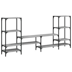 vidaXL Meuble TV sonoma gris 206 5x28 5x95 cm bois d'ingénierie