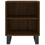 vidaXL Tables de chevet 2Pièces chêne marron 40x30x50cm bois d'ingénierie