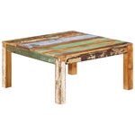 vidaXL Table basse 80x80x40 cm Bois de récupération massif