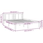 vidaXL Cadre de lit sans matelas blanc 150x200 cm bois massif
