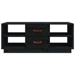 vidaXL Table basse Noir 100x50x41 cm Bois massif de pin