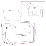 vidaXL Fauteuil inclinable de massage électrique rouge bordeaux