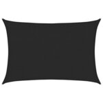 vidaXL Voile d'ombrage 160 g/m² Noir 2 5x4 m PEHD