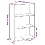 vidaXL Étagère séparatrice de pièce blanc 69 5x29x103 5 cm