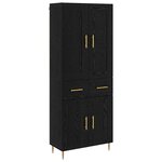 vidaXL Haut Armoire Chêne noir 69 5 x 34 x 180 cm Bois d'ingénierie