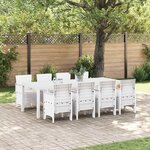 vidaXL Ensemble de salle à manger pour jardin 9 Pièces Gris clair