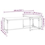 vidaXL Tables basses 2 Pièces Chêne fumé Bois d'ingénierie