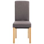vidaXL Chaises à manger lot de 4 taupe tissu