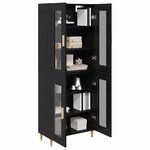 vidaXL Haut Armoire Chêne noir 69 5 x 34 x 180 cm Bois d'ingénierie