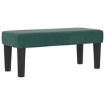 vidaXL Lit à ressorts avec tête de lit Vert foncé 190 x 90 cm Velours