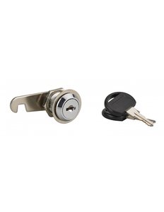 THIRARD - Batteuse avec came pour boîte aux lettres  nickel  longueur 20mm  2 clés - THIRARD