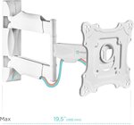 Onkron np28 wht support tv mural pour des téléviseurs de 17 à 43 pouces blanc