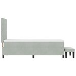 vidaXL Lit à ressorts avec matelas Gris clair 80 x 200 cm Velours
