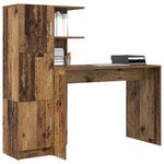 vidaXL Bureau 2 Pièces Bois ancien
