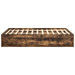 vidaXL Cadre de lit sans matelas chêne fumé 150x200 cm