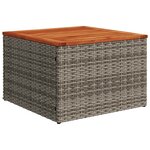 vidaXL Salon de jardin 7 Pièces avec coussins gris résine tressée