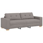vidaXL Ensemble de Canapés avec coussin 3 Pièces Taupe tissu