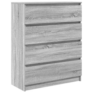 vidaXL Buffet sonoma gris 80x35x99 cm bois d'ingénierie