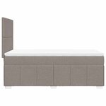 vidaXL Sommier à lattes de lit avec matelas Taupe 80x200 cm Tissu