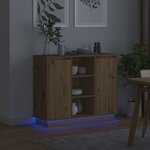 vidaXL Buffet LED Chêne artisanal 90 x 32 x 75 cm Bois d'ingénierie