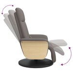 vidaXL Fauteuil inclinable de massage avec repose-pieds taupe tissu