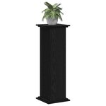 vidaXL Support de Plante Chêne noir 33 x 33 x 100 cm Bois d'ingénierie