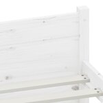 vidaXL Cadre de lit Blanc Bois massif 75x190 cm Petit simple