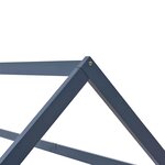 vidaXL Cadre de lit d'enfant Gris  Bois de pin massif 90 x 200 cm
