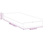 vidaXL Matelas Blanc  Gris 80 x 200 cm Mousse