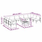 vidaXL Ensemble de canapé de jardin 11 Pièces Anthracite Acier
