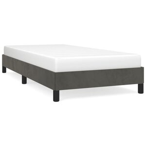 vidaXL Cadre de lit sans matelas gris foncé 90x200 cm velours