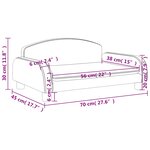 vidaXL Canapé pour enfants gris clair 70x45x30 cm tissu