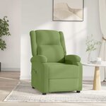 vidaXL Fauteuil inclinable électrique vert clair velours