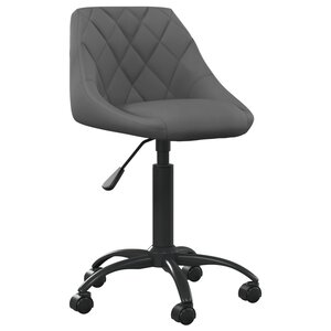 vidaXL Chaise de bureau Gris foncé Velours