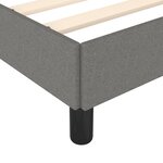 vidaXL Cadre de lit sans matelas gris foncé 120x190 cm tissu