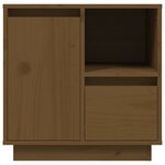 vidaXL Table de chevet Marron miel 50x34x50 cm Bois de pin massif