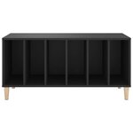 vidaXL Armoire à disques noir 100x38x48 cm bois d'ingénierie
