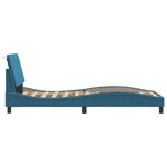 vidaXL Cadre de lit avec LED sans matelas bleu 90x200 cm velours
