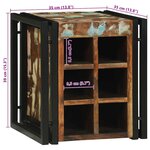 vidaXL Étagère à vin 34.5 x 35 x 39 cm Bois massif de récupération