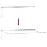 vidaXL Auvent Rétractable Vert et blanc 400x200 cm Textilène et Métal