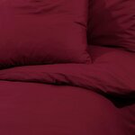 vidaXL Ensemble de housse de couette Bordeaux 260x220 cm Microfibre