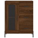 vidaXL Buffet haut Chêne marron 69 5x34x180 cm Bois d'ingénierie