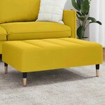 vidaXL Repose-pied jaune 77x55x31 cm velours