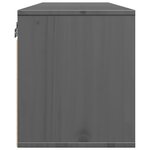 vidaXL Armoire murale Gris 100x30x35 cm Bois de pin massif