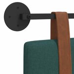 vidaXL Tête de lit suspendue Uni Vert foncé 130 x 55 x 5 cm PU antique